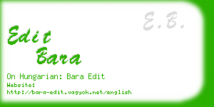 edit bara business card